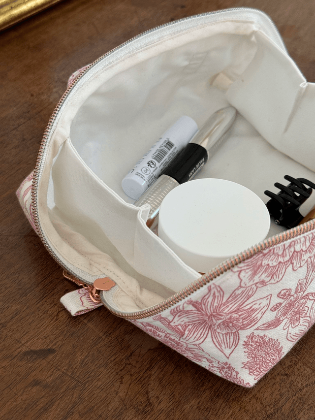 Trousse make-up ouverture à plat