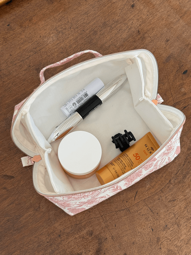 Trousse make-up ouverture à plat