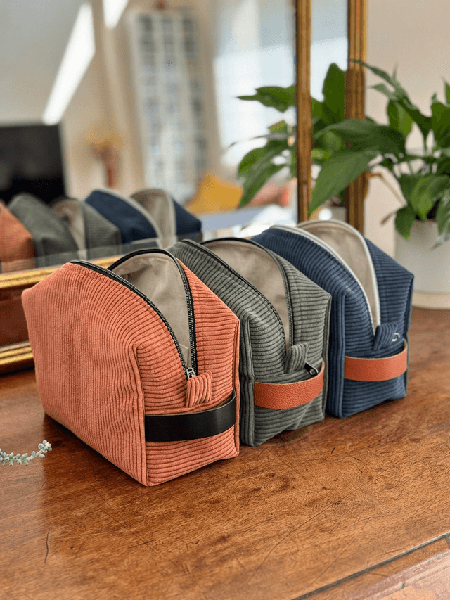 Trousse de toilette velours homme