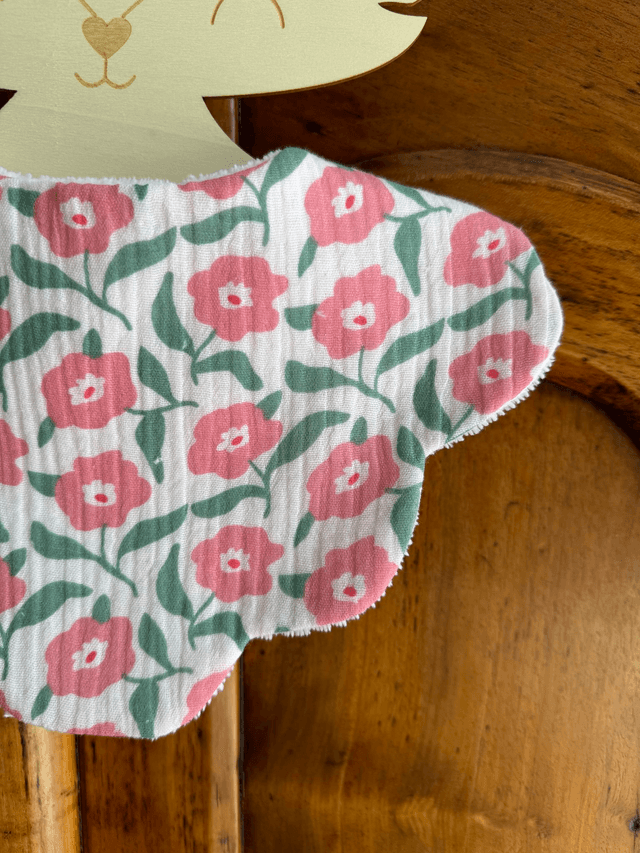 Bavoir fleur bébé fille (0-12 mois)